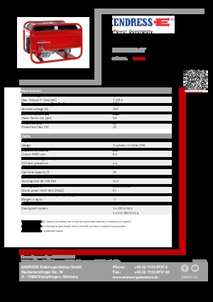 Бензинові електрогенератори Endress ESE 606 HS-GT