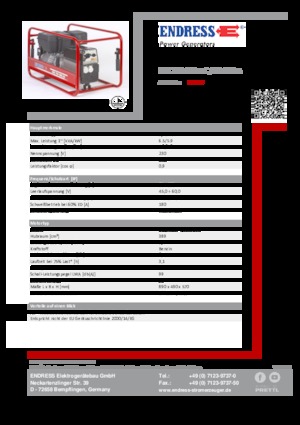 Бензинові електрогенератори Endress ESE 704 SHS-AC / 60-200 A