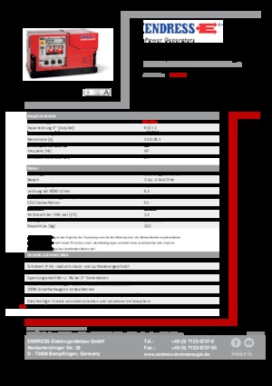 Бензинові електрогенератори Endress ESE 908 DBG ES ISO Duplex Silent