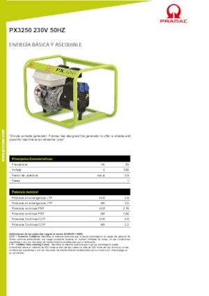 Бензинові електрогенератори PRAMAC Lifter PX 3250
