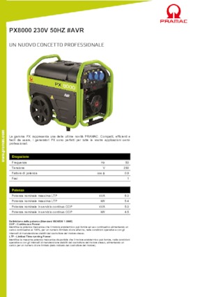 Бензинові електрогенератори PRAMAC Lifter PX 8000