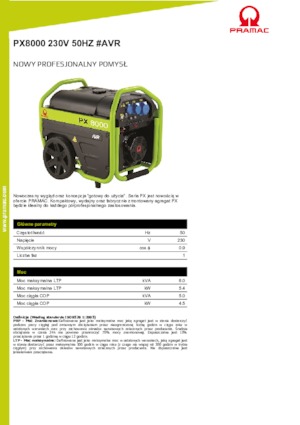 Бензинові електрогенератори PRAMAC Lifter PX 8000