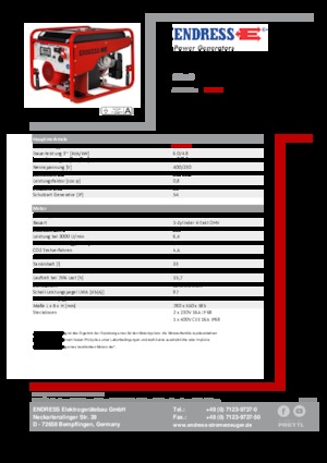 Бензинові електрогенератори Endress SEA 6