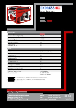 Бензинові електрогенератори Endress SEA 6
