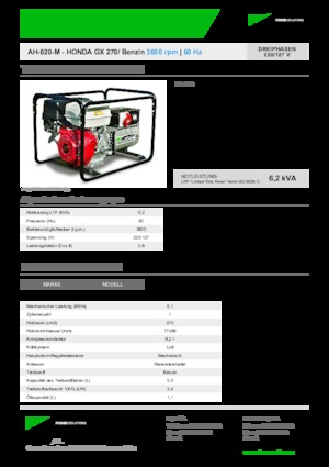 Бензинові електрогенератори INMESOL AH 620-M