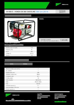 Бензинові електрогенератори INMESOL AH 900-E