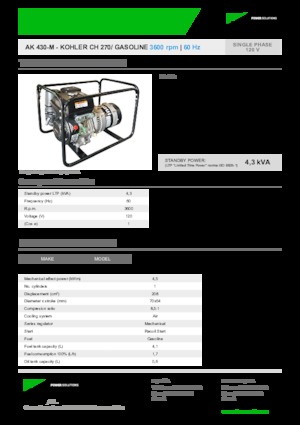 Бензинові електрогенератори INMESOL AK 430-M