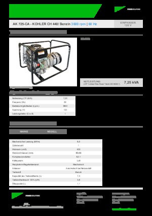 Бензинові електрогенератори INMESOL AK 725-CA