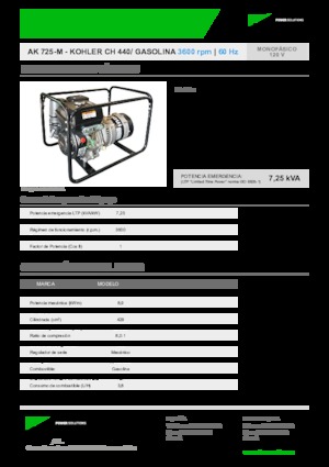 Бензинові електрогенератори INMESOL AK 725-M