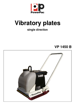 Односпрямовані віброплити PowerPac VP 1450B/500