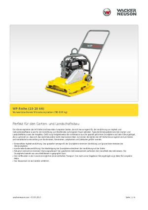 Односпрямовані віброплити Wacker Neuson WP 1030 A