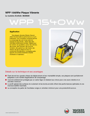 Односпрямовані віброплити Wacker Neuson WPP 1540 Ww