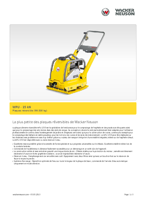 Односпрямовані віброплити Wacker Neuson WPU 1550 A