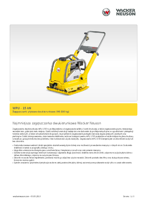Односпрямовані віброплити Wacker Neuson WPU 1550 A