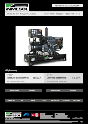 Дизельні генератори INMESOL AD-044