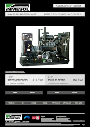 Дизельні генератори INMESOL AD-550