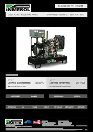 Дизельні генератори INMESOL AL-022