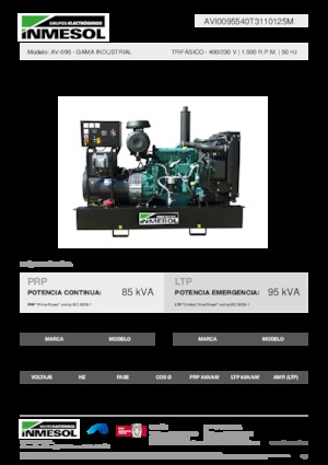 Дизельні генератори INMESOL AV-095