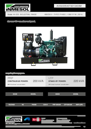 Дизельні генератори INMESOL AV-220