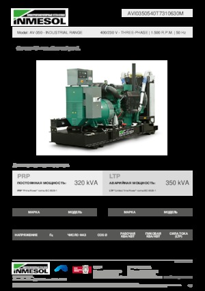 Дизельні генератори INMESOL AV-350