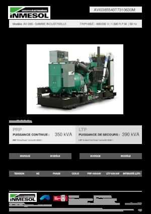 Дизельні генератори INMESOL AV-385