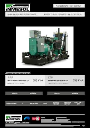 Дизельні генератори INMESOL AV-550