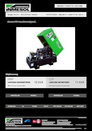 Дизельні генератори INMESOL BK-011