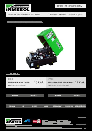 Дизельні генератори INMESOL BK-017