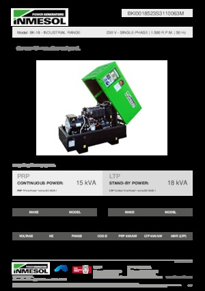 Дизельні генератори INMESOL BK-18