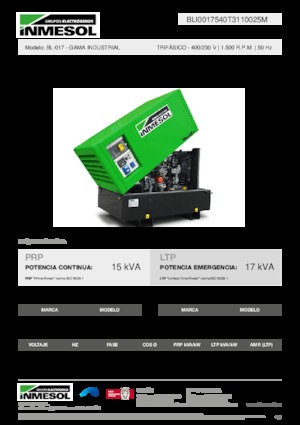 Дизельні генератори INMESOL BL-017