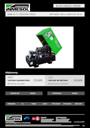 Дизельні генератори INMESOL BL-14