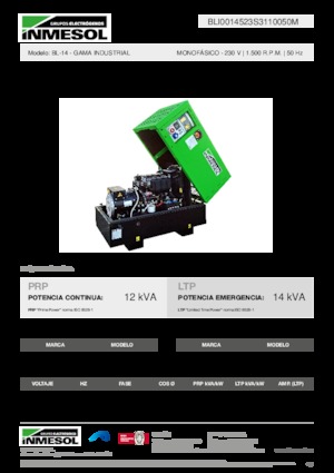 Дизельні генератори INMESOL BL-14