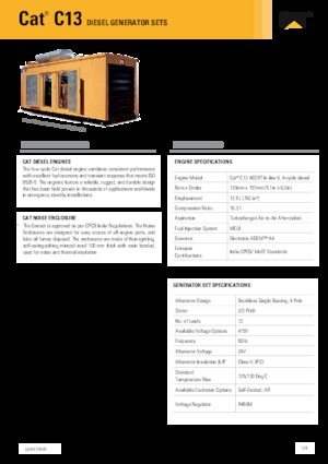 Дизельні генератори Caterpillar C13-400