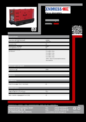 Дизельні генератори Endress ESE 110 IW/RS