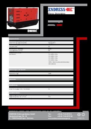 Дизельні генератори Endress ESE 180 JW/RS