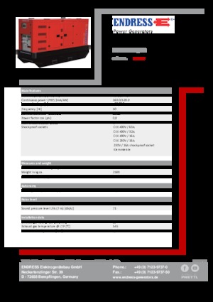 Дизельні генератори Endress ESE 180 JW/RS