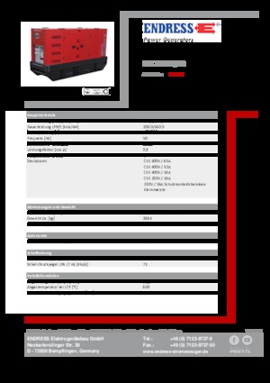 Дизельні генератори Endress ESE 225 JW/RS