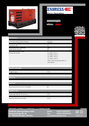 Дизельні генератори Endress ESE 35 YW/RS