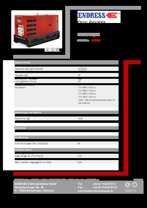 Дизельні генератори Endress ESE 45 YW/RS