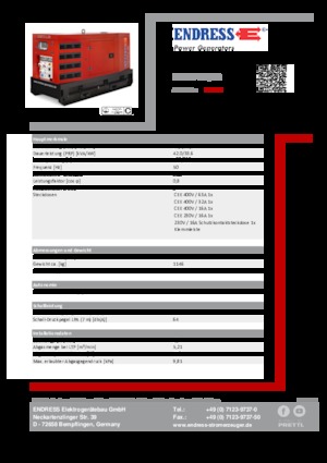 Дизельні генератори Endress ESE 50 YW/RS