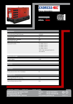Дизельні генератори Endress ESE 50 YW/RS