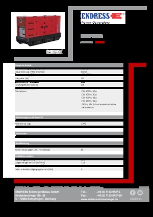 Дизельні генератори Endress ESE 67 IW/RS