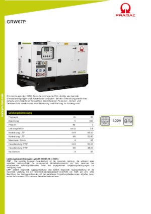 Дизельні генератори PRAMAC Lifter GRW 67 P