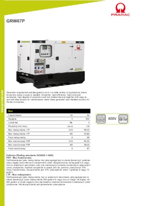 Дизельні генератори PRAMAC Lifter GRW 67 P