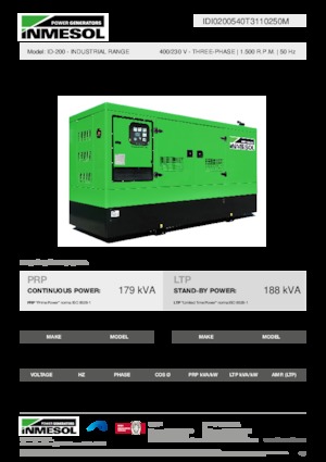 Дизельні генератори INMESOL ID-200