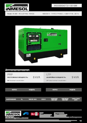 Дизельні генератори INMESOL IK-009