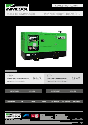 Дизельні генератори INMESOL IL-022