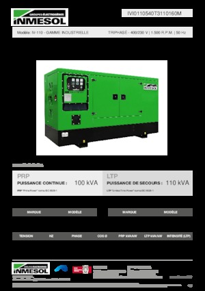 Дизельні генератори INMESOL IV-110
