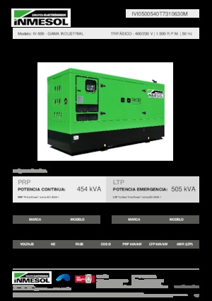 Дизельні генератори INMESOL IV-500