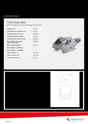швидкодіюча муфта Rototilt® QC70 